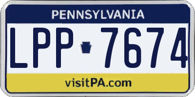 PA license plate LPP7674