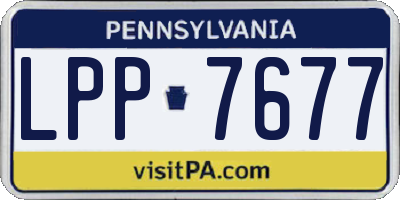 PA license plate LPP7677