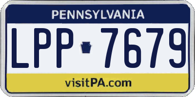 PA license plate LPP7679