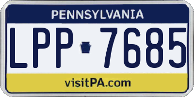 PA license plate LPP7685
