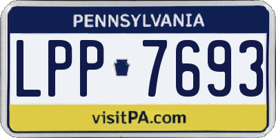 PA license plate LPP7693