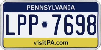 PA license plate LPP7698