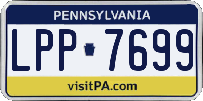 PA license plate LPP7699