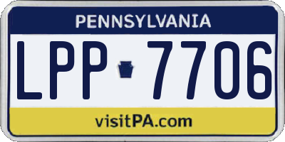 PA license plate LPP7706