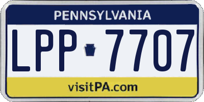 PA license plate LPP7707