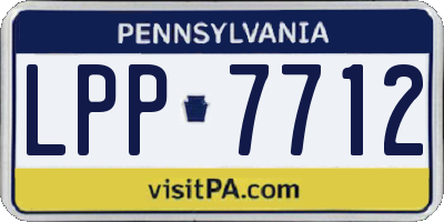 PA license plate LPP7712