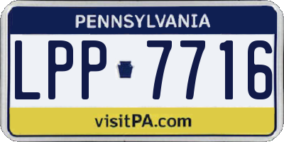 PA license plate LPP7716