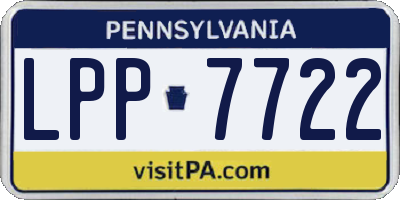 PA license plate LPP7722