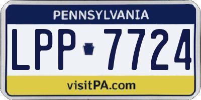 PA license plate LPP7724