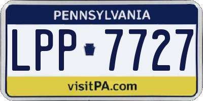 PA license plate LPP7727