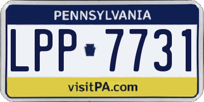 PA license plate LPP7731