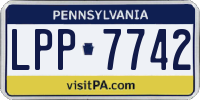 PA license plate LPP7742