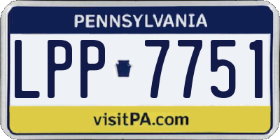 PA license plate LPP7751
