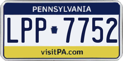 PA license plate LPP7752