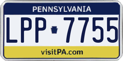 PA license plate LPP7755