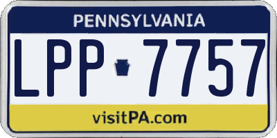 PA license plate LPP7757