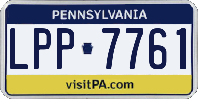 PA license plate LPP7761