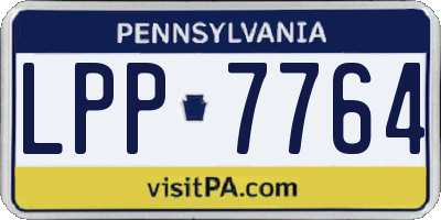 PA license plate LPP7764