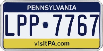 PA license plate LPP7767