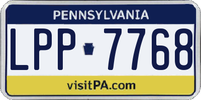 PA license plate LPP7768