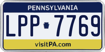 PA license plate LPP7769