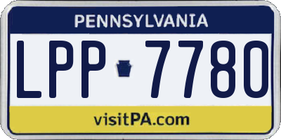 PA license plate LPP7780