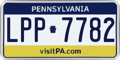 PA license plate LPP7782