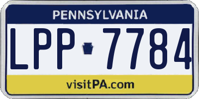 PA license plate LPP7784