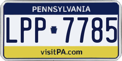 PA license plate LPP7785