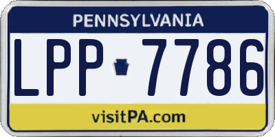 PA license plate LPP7786