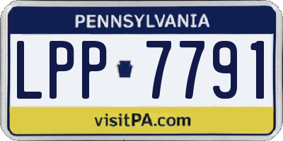 PA license plate LPP7791