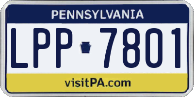 PA license plate LPP7801