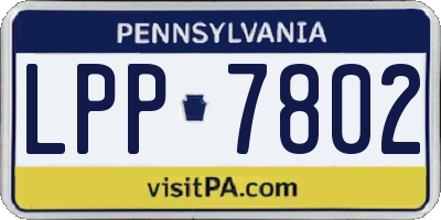 PA license plate LPP7802