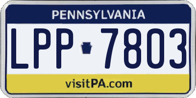 PA license plate LPP7803