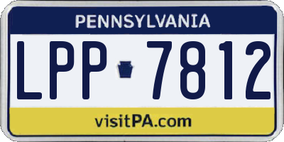 PA license plate LPP7812