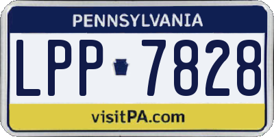 PA license plate LPP7828
