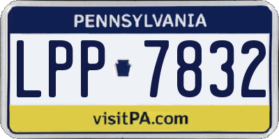 PA license plate LPP7832