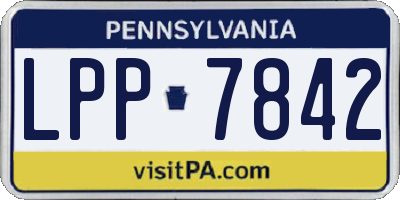 PA license plate LPP7842
