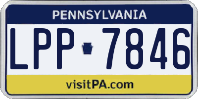 PA license plate LPP7846