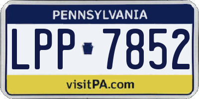 PA license plate LPP7852