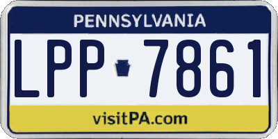 PA license plate LPP7861