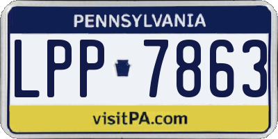 PA license plate LPP7863