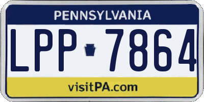 PA license plate LPP7864