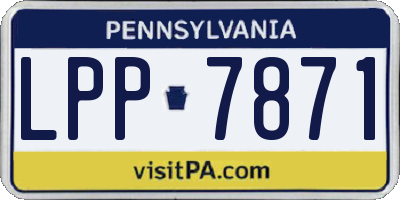PA license plate LPP7871