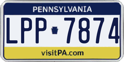 PA license plate LPP7874
