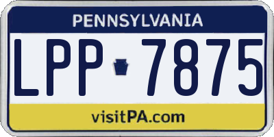 PA license plate LPP7875