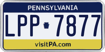 PA license plate LPP7877