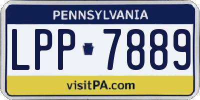 PA license plate LPP7889
