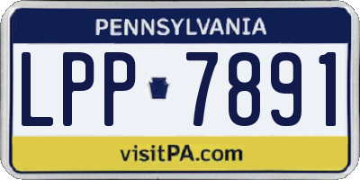 PA license plate LPP7891
