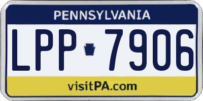 PA license plate LPP7906